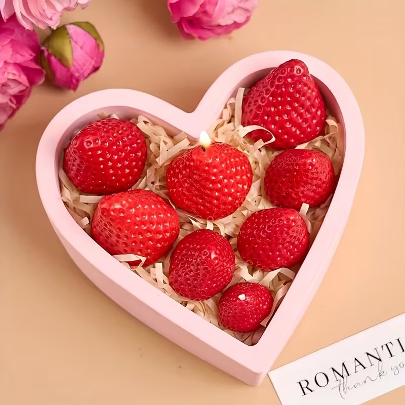 Strawberry Silicone Candle Mol - Soap Making Ins 评论和价格