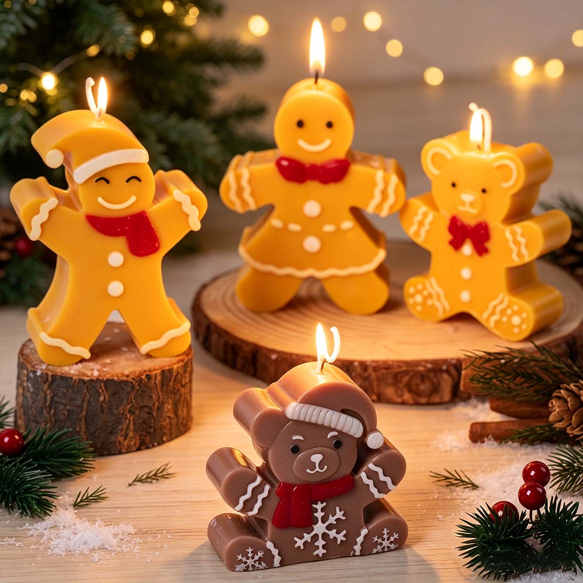 Gingerbread Man Bear Silicone  - Soap Making Gifts 评论和价格