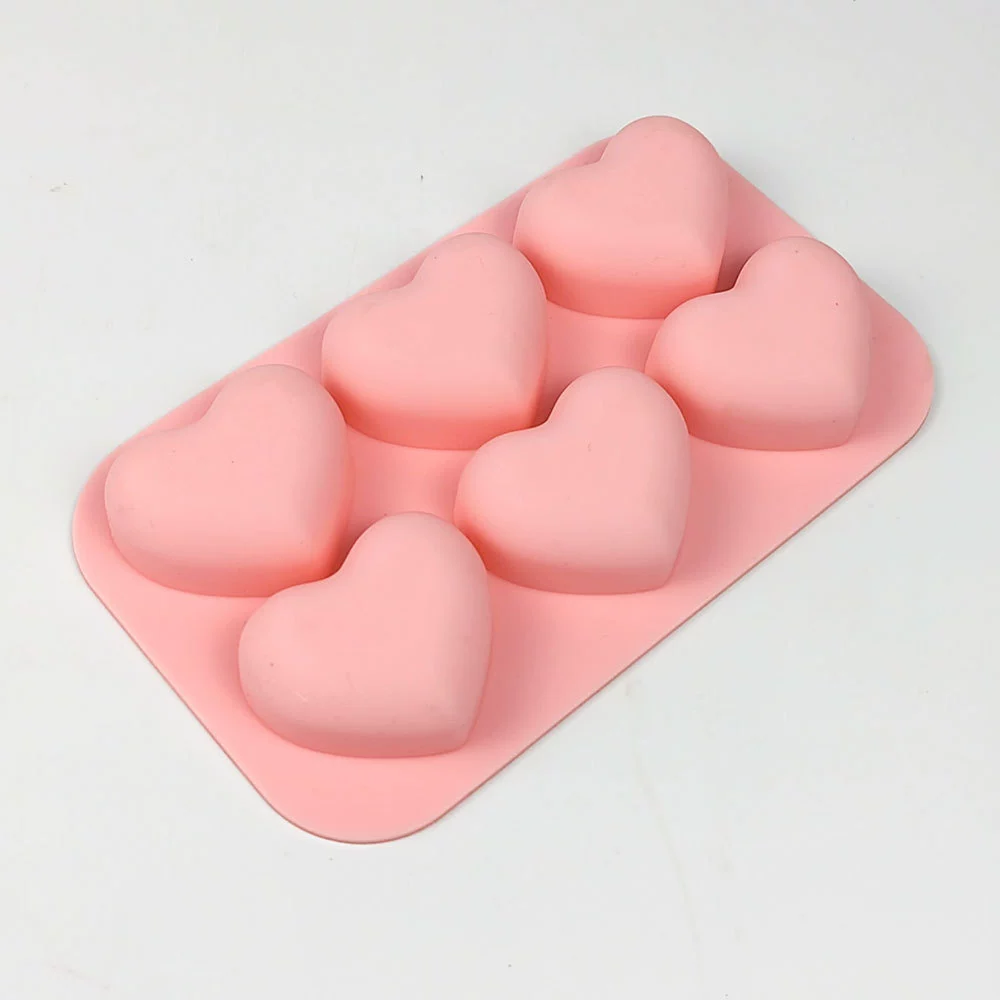 Heart Silicone Baking Mold 6 1 - Soap Making Gifts 评论和价格