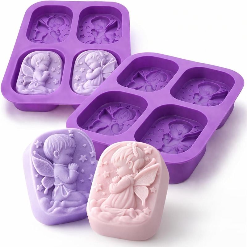 Angel Silicone Mold For Soap M - Soap Making Kit For Beginners 评论和价格
