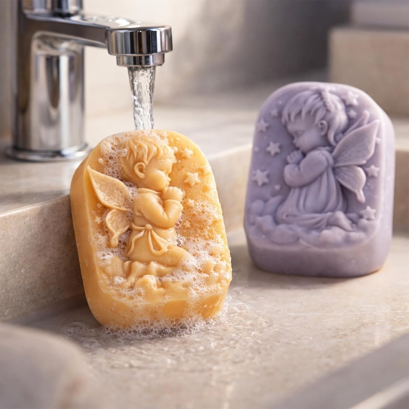 Angel Silicone Mold For Soap M - Soap Making Kit For Beginners 评论和价格
